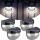 Set 2 x Lampa solara exterior, 6 LED, senzor, lumina rece, Negru